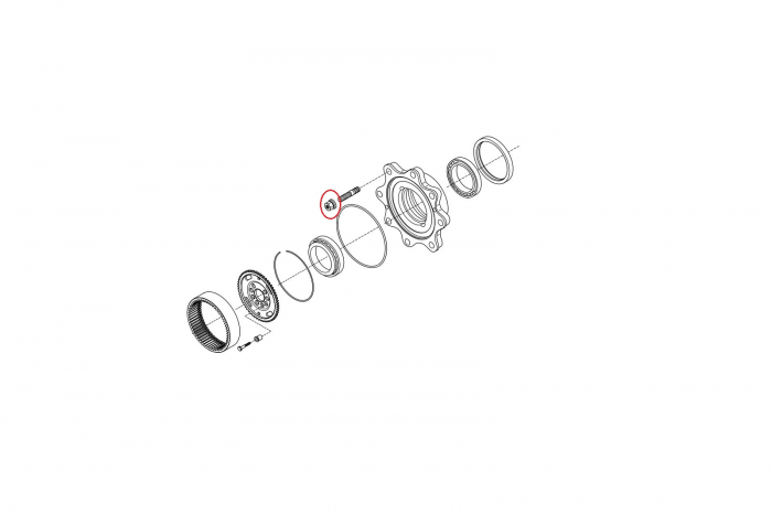Nut for New Holland backhoe loader-CARRARO [2]