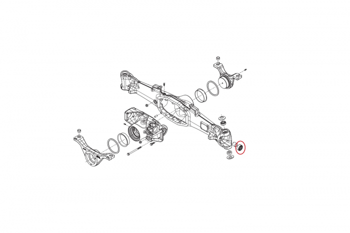Seal ring for Komatsu backhoe loader-CARRARO [2]