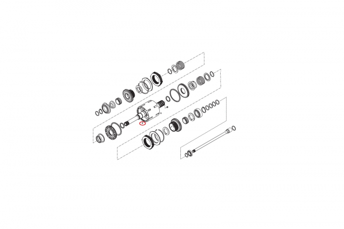 Split pin D3x8 for Komatsu backhoe loader-CARRARO [2]
