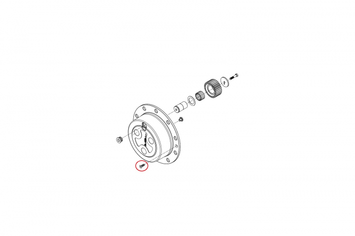 Bolt M8x20 for Volvo backhoe loader-CARRARO [2]