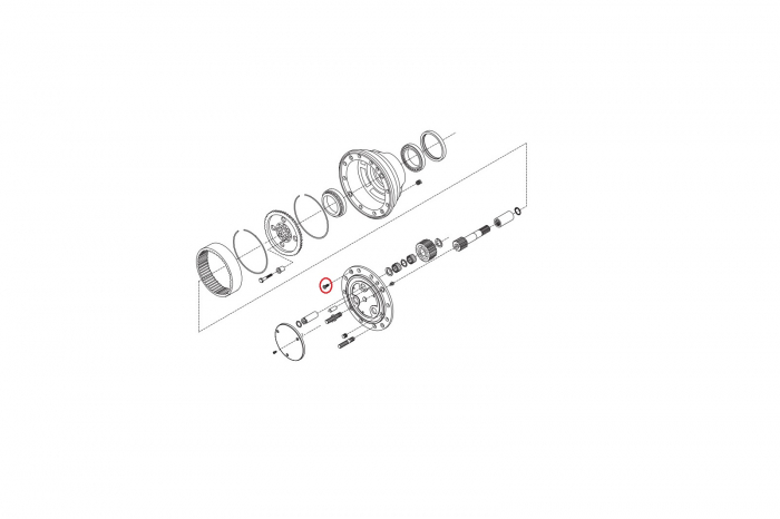 Screw M12x30 for Komatsu backhoe loader-CARRARO [2]