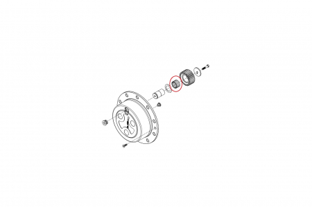 Needle bearing for Komatsu backhoe loader-CARRARO [1]