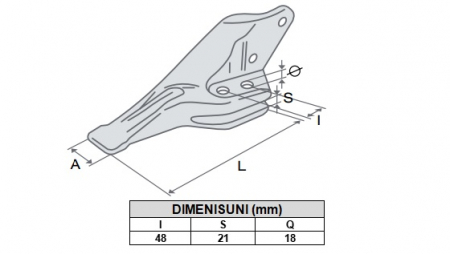 Dinte cupa buldoexcavator tip Hidromek 81010640-AROX [2]