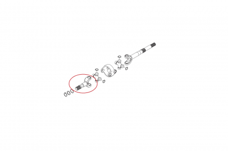 Half shaft (whell side) for Volvo backhoe loader-CARRARO [1]