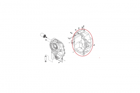 Half gearbox housing for Komatsu backhoe loader-CARRARO [1]
