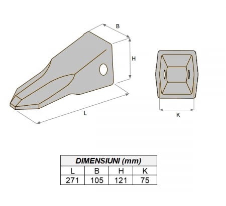 Bucket tooth 1U3352RC-ITR [3]