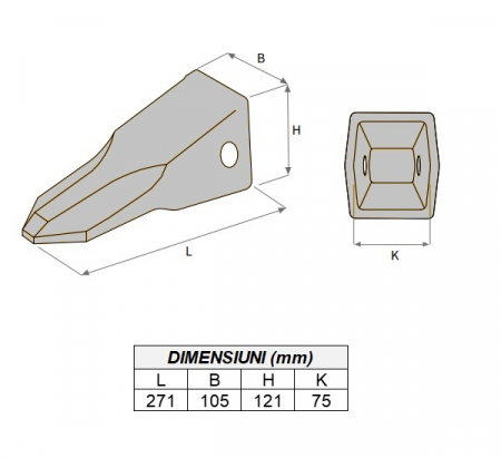Bucket tooth 1U3352RCU-ITR [3]