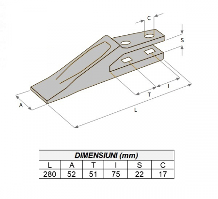 Dinte cupa buldoexcavator 1358203-ITR [3]