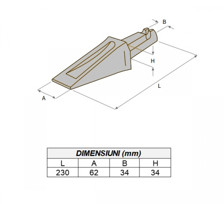 Dinte cupa buldoexcavator 3000BT-ITR [2]