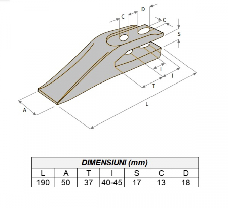 Mini excavator bucket tooth E11.4-ITR [3]