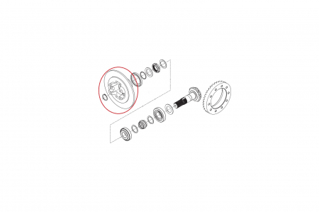 Brake disc end yoke for Komatsu backhoe loader-CARRARO [1]