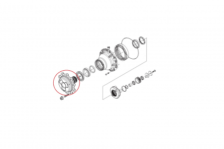 Whell flange for Volvo backhoe loader-CARRARO [1]