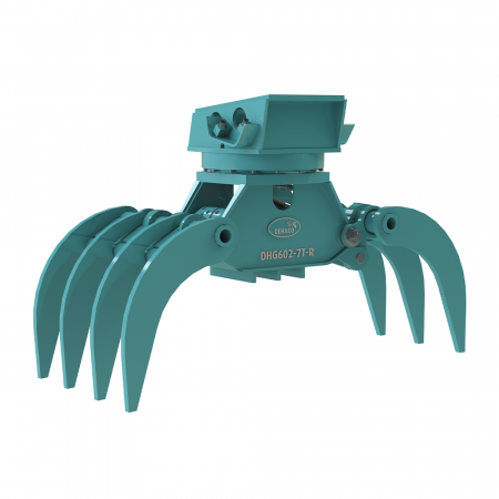 Cu rotire - Graifer lemne/cherestea cu 7 dinti DHG602-7T-R-DEHACO