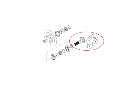 Bevel gear/Pinion set for Komatsu backhoe loader-CARRARO [1]