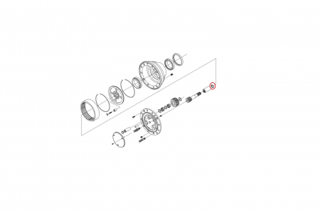 Snap ring D36 for Komatsu backhoe loader-CARRARO [1]