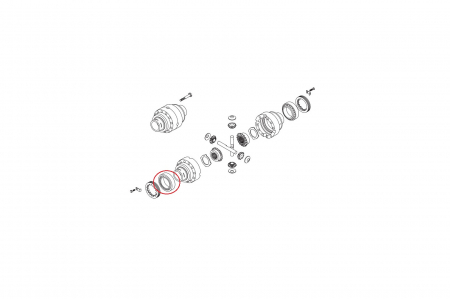 Bearing for Komatsu backhoe loader-CARRARO [1]