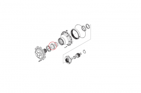 Bearing for Komatsu backhoe loader-CARRARO [1]