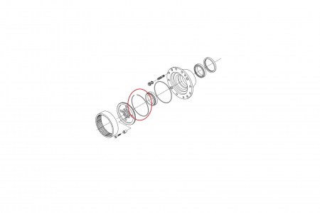 Lock ring for Komatsu backhoe loader-CARRARO [1]