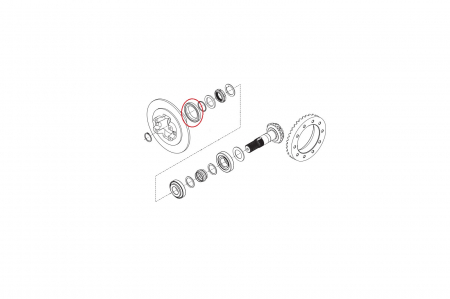 Seal ring for New Holland backhoe loader-CARRARO [1]