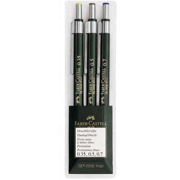 Set 3 creioane mecanice TK-Fine 0.35, 0.5, 0.7 mm Faber-Castell [1]