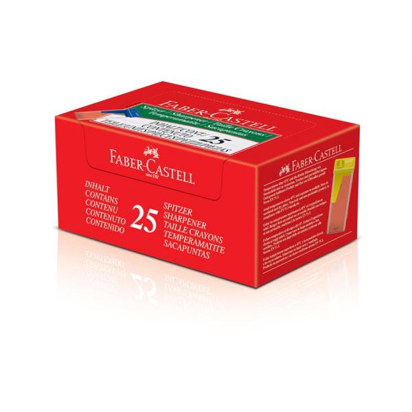 Ascutitoare Plastic cu Container Fluorescent Faber-Castell [2]