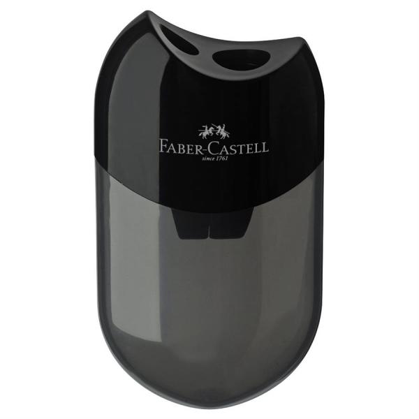 Ascutitoare Plastic Dubla Cu Container negru Faber-Castell [1]