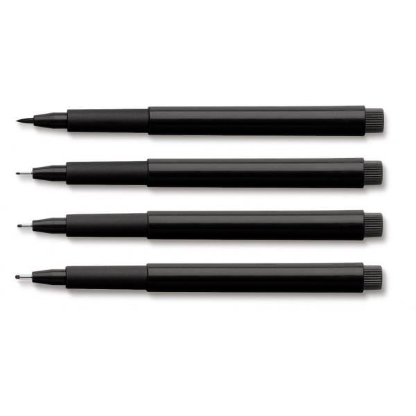 Pitt Artist Pen Negru 4 buc (S, F, M, B) etui plastic Faber-Castell [3]