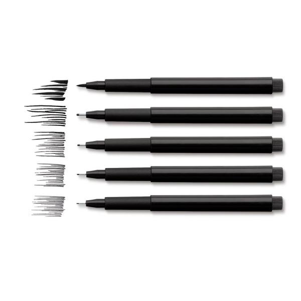 Pitt Artist Pen 6 buc M, F, S, XS, B, C Faber-Castell [3]