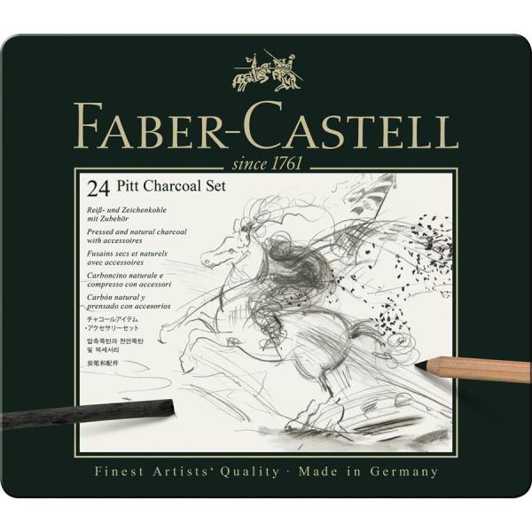 Set Pitt Monochrome Carbune 24 Buc Faber-Castell [2]