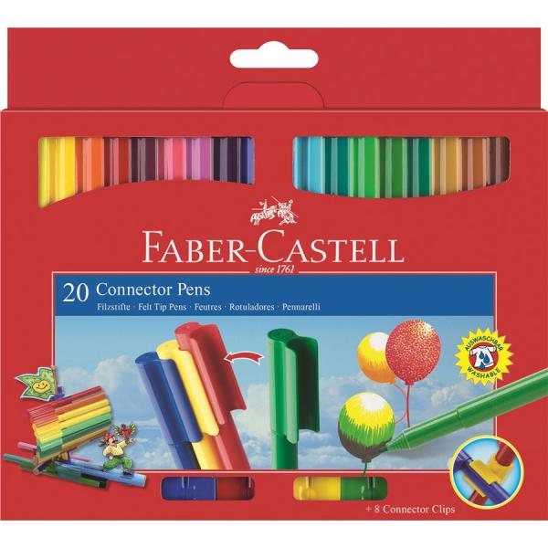 Set 20 culori Carioca Connector Faber-Castell [1]