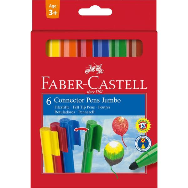 Set 6 culori Carioca Connector Jumbo Faber-Castell [1]