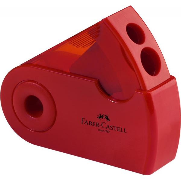 Ascutitoare Plastic Dubla Sleeve rosu/albastru Faber-Castell [2]