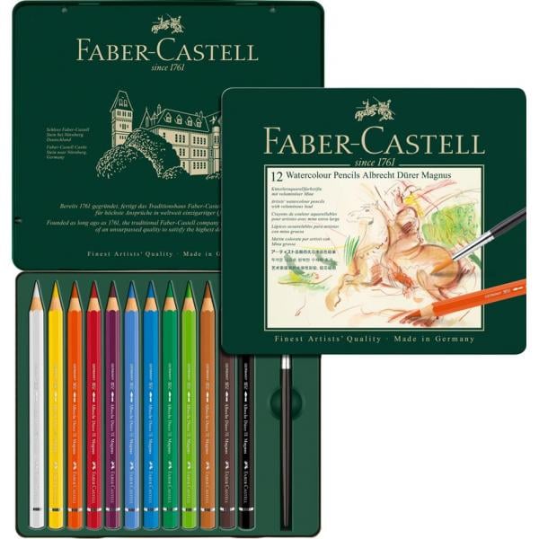 Creioane Colorate 12 Culori A.Durer Magnus Cutie Metal Faber-Castell [1]