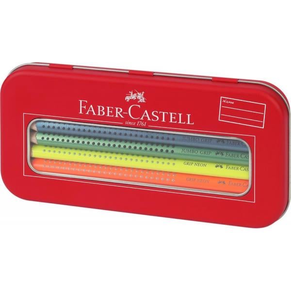 Set Cadou 12 Culori Metalizate si Neon Jumbo Grip Faber-Castell [2]