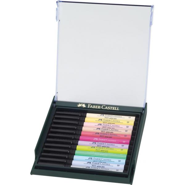 Cutie 12 Culori Pitt Artist Pen Nuante Pastel Faber-Castell [2]