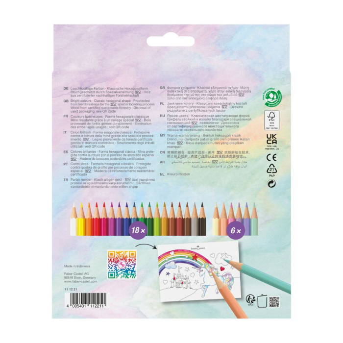 Creioane colorate 18+6 culori unicorni, Faber-Castell [3]
