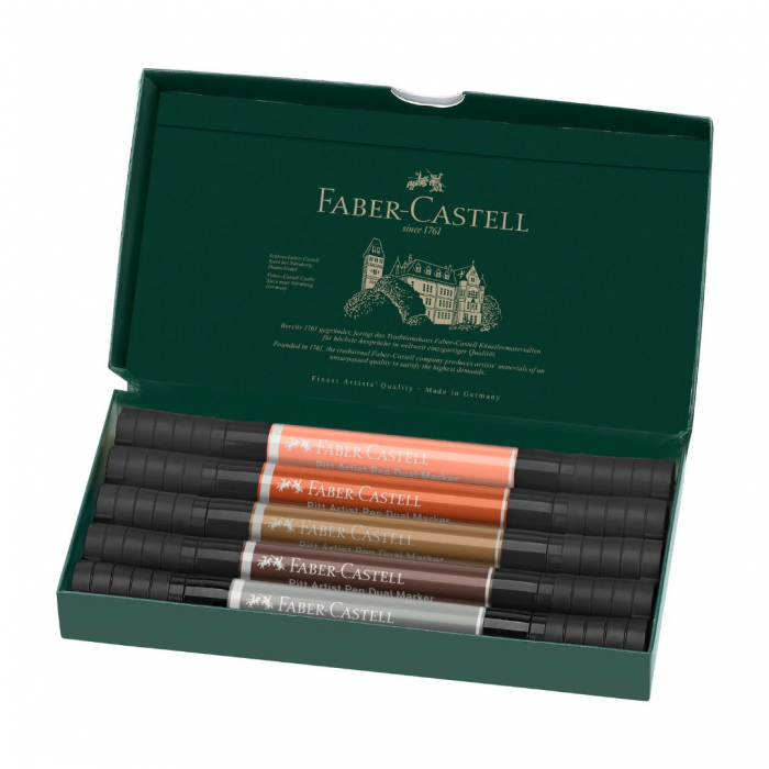 Pitt Artist Pen Dual Marker Portrait Set 5 culori, Faber-Castell [2]