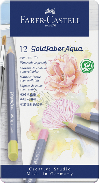 Creioane Colorate Aquarelle 12 culori Pastel GOLDFABER Faber-Castell [1]
