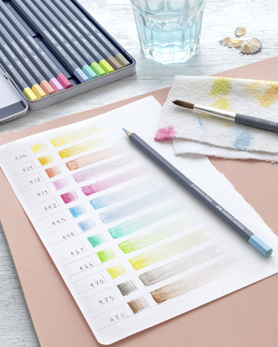 Creioane Colorate Aquarelle 12 culori Pastel GOLDFABER Faber-Castell [4]