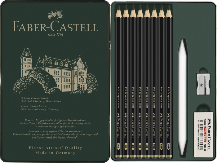 Set 11 Buc Creion Grafit Mat Pitt Faber-Castell [2]