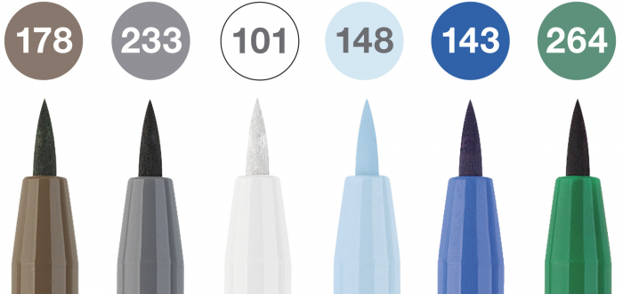 Pitt Artist Pen Set 6 Culori IARNA 2022 Faber-Castell [2]