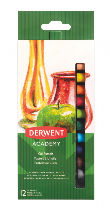 Creioane ulei pastel, 12 buc/set Derwent Academy [1]
