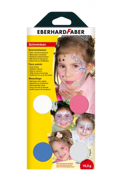 Set Pictura Pentru Fata 4 Culori + Pensula Girly EberhardFaber [2]