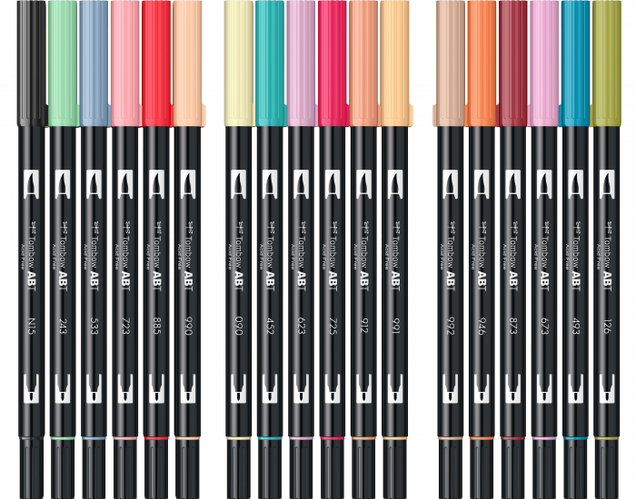 ABT Dual Brush Pen Secundary Colours - set 18 culori Tombow [6]