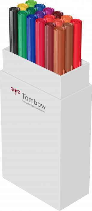 ABT Dual Brush Pen Primary Colours - set 18 culori Tombow [7]