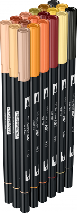 ABT Dual Brush Pen Earth Colours - set 18 culori Tombow [3]