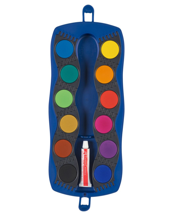 Acuarele 12 Culori Albastru Connector, Faber-Castell [4]