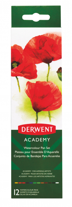 Set acuarele 12 culori cu pensula Derwent Academy™ [4]
