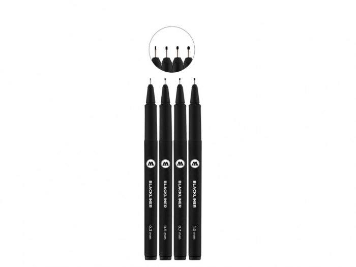 Set 4 Linere Blackliner (Set no 1), Molotow [2]