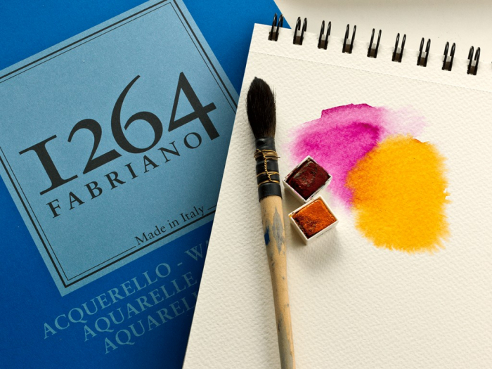 Bloc desen 1264 Watercolor, A5, 300gr, 20 file, cu spirală Fabriano [2]